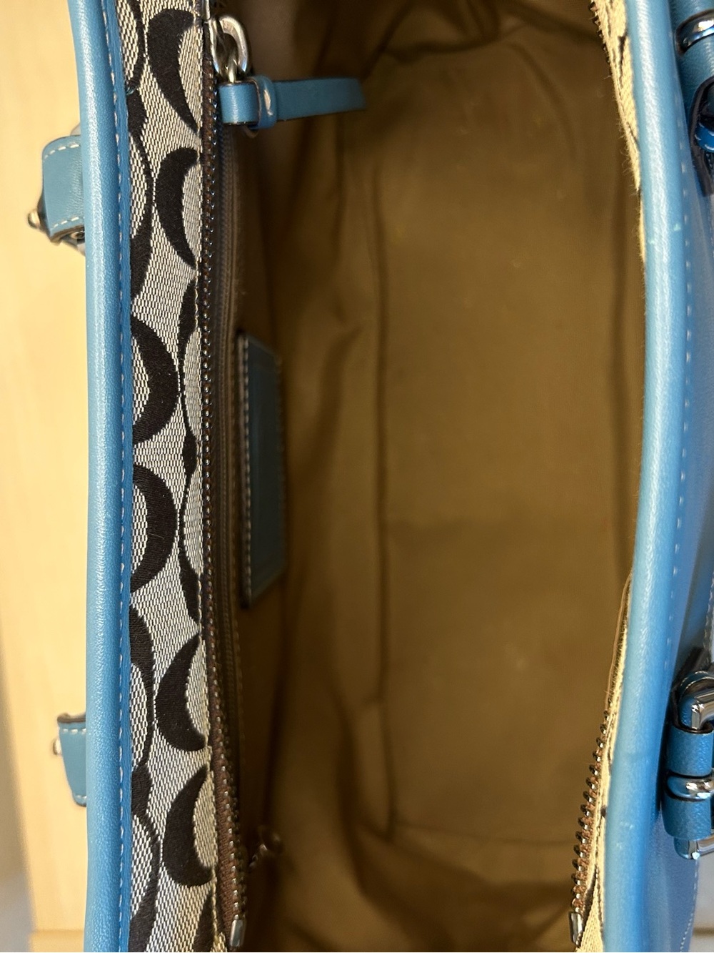 Coach Hamptons Signature EW Gallery Crossbody Tote - Picture 8 of 9